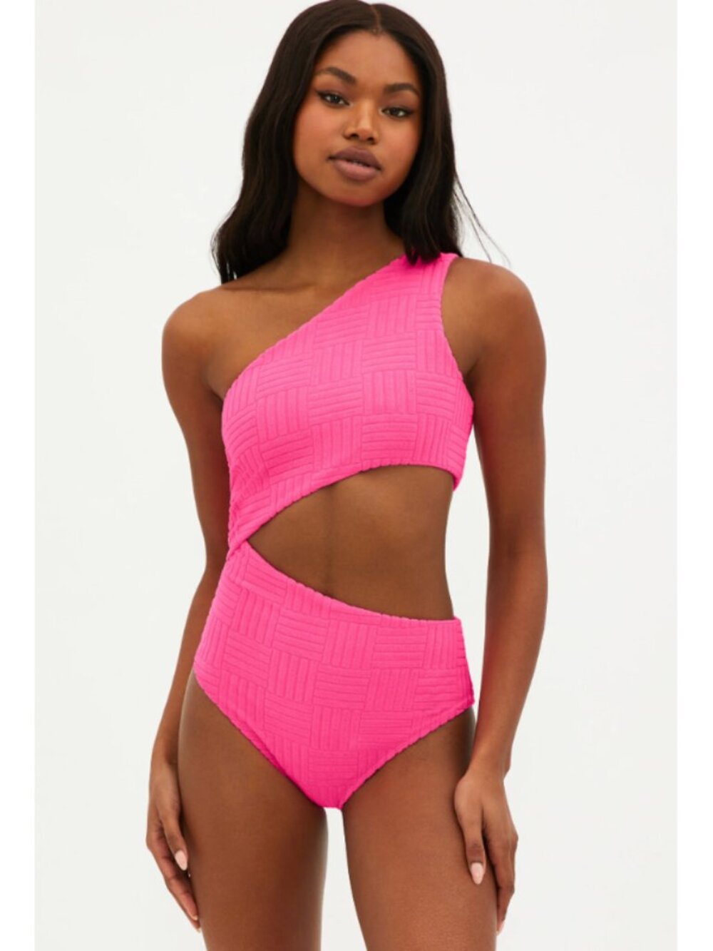 Beach Riot Celine One Piece Swimsuit in Strawberry Moon Terry